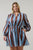 Evabelle Stripe Viany Shift Mini Dress Curve
