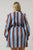 Evabelle Stripe Viany Shift Mini Dress Curve