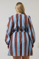 Evabelle Stripe Viany Shift Mini Dress Curve