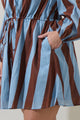 Evabelle Stripe Viany Shift Mini Dress Curve