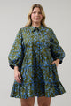 Solvay Floral Stark Tiered Mini Dress Curve