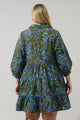 Solvay Floral Stark Tiered Mini Dress Curve