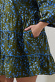 Solvay Floral Stark Tiered Mini Dress Curve