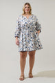Ralston Floral Kennady Shift Mini Dress Curve