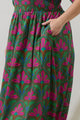 Evanna Floral Bermy Smocked Maxi Dress Curve