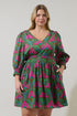Evanna Floral Yolis Smocked Mini Dress Curve