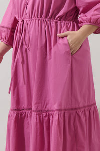 Harmy Drawstring Midi Dress Curve