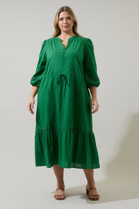 Harmy Drawstring Midi Dress Curve