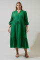 Harmy Drawstring Midi Dress Curve
