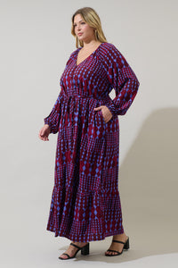 Ramsay Abstract Larrie Button Down Maxi Dress Curve