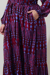 Ramsay Abstract Larrie Button Down Maxi Dress Curve