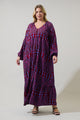 Ramsay Abstract Larrie Button Down Maxi Dress Curve