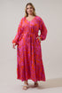 Marinda Floral Larrie Button Down Maxi Dress Curve