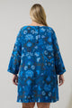 Palmate Floral Lonna Shift Mini Dress Curve