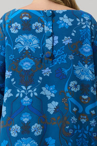 Palmate Floral Lonna Shift Mini Dress Curve
