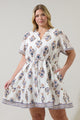 Rennie Floral Warna Shift Mini Dress Curve