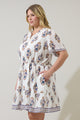 Rennie Floral Warna Shift Mini Dress Curve