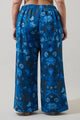 Palmate Floral Pluma Wide Leg Pants Curve
