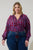 Ramsay Abstract Weylin Split Neck Tassel Blouse Curve
