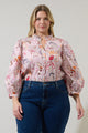 Hendry Floral Ima Button Up Top Curve