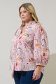 Hendry Floral Ima Button Up Top Curve