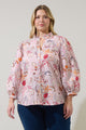 Hendry Floral Ima Button Up Top Curve