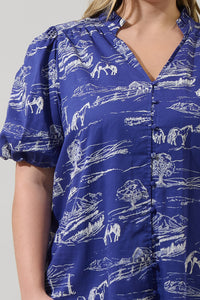 Avon Town Idara Button Down Top Curve