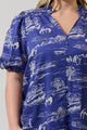 Avon Town Idara Button Down Top Curve