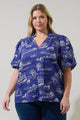 Avon Town Idara Button Down Top Curve