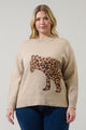 Jazara Leopard Knit Sweater Curve