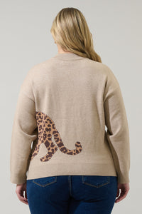 Jazara Leopard Knit Sweater Curve