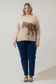 Jazara Leopard Knit Sweater Curve