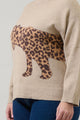 Jazara Leopard Knit Sweater Curve