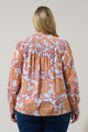 Siany Floral Debory Smocked Top Curve
