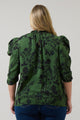 Tindrie Floral Drape Sleeve Top Curve