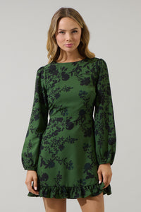 Tindrie Floral Ruffle Flounce Mini Dress