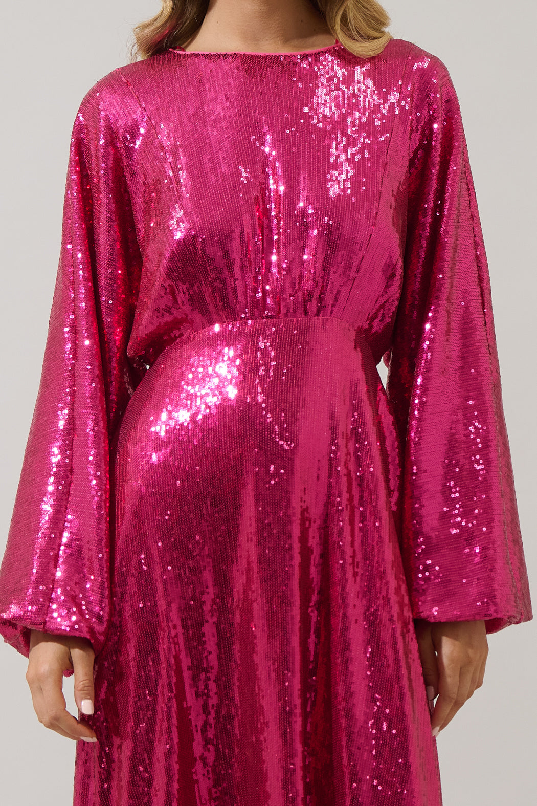 dolman sleeve midi dress LONG ASYMMETRICAL Dress Purple / XL