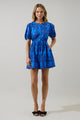 Romery Abstract Alba Puff Sleeve Mini Dress