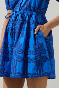 Romery Abstract Alba Puff Sleeve Mini Dress