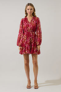 Ginnie Floral Paxton Balloon Sleeve Mini Dress