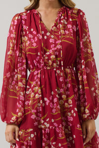 Ginnie Floral Paxton Balloon Sleeve Mini Dress