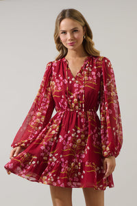 Ginnie Floral Paxton Balloon Sleeve Mini Dress