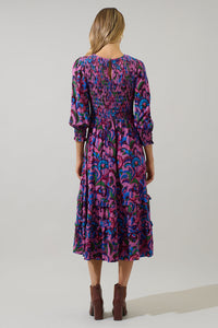 Valier Floral Ludlow Smocked Midi Dress
