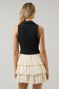 Fadia Atmore Vest Ruffle Mini Dress