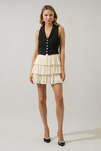 Fadia Atmore Vest Ruffle Mini Dress