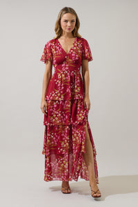 Ginnie Floral Amabel Tiered Maxi Dress