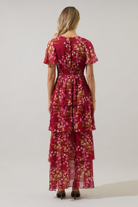 Ginnie Floral Amabel Tiered Maxi Dress