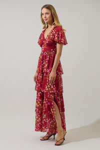 Ginnie Floral Amabel Tiered Maxi Dress