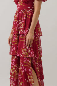 Ginnie Floral Amabel Tiered Maxi Dress