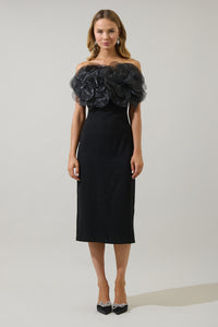 Kailany Organza Floral Midi Dress